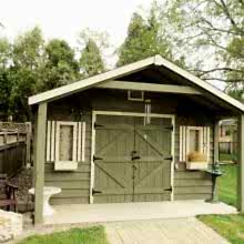 14 x 20 high classic with 4 foot gable porch.